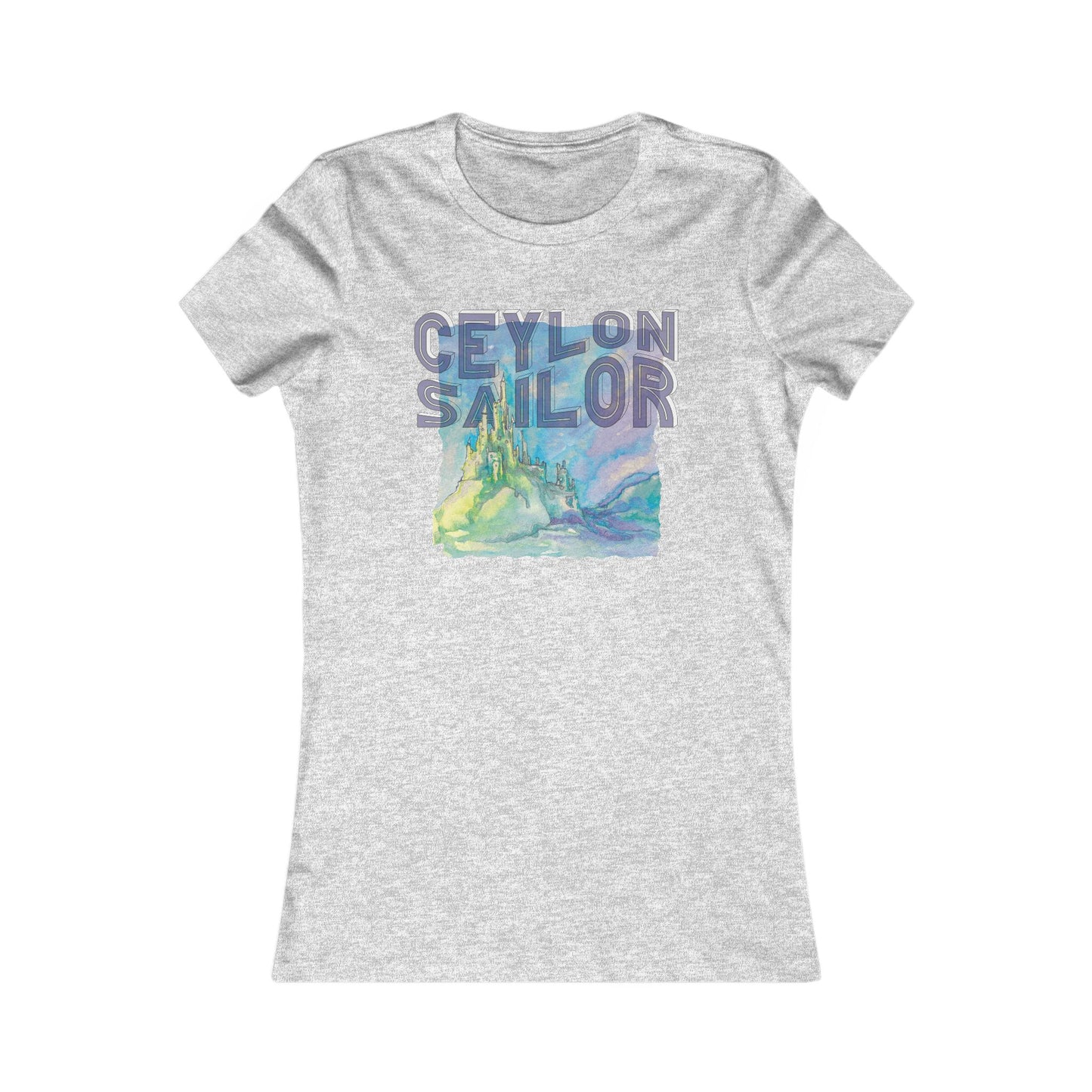 Ceylon Sailor Women's Graphic Tee — Tropical Island Watercolor Design